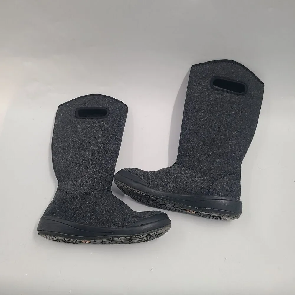 Bogs Charlie Melange Boots Women's 7 Gray Waterproof Insulated Winter Rain Snow